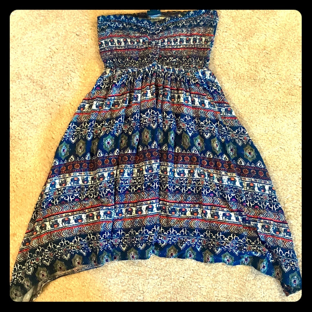 Rue 21 Boho Print strapless dress